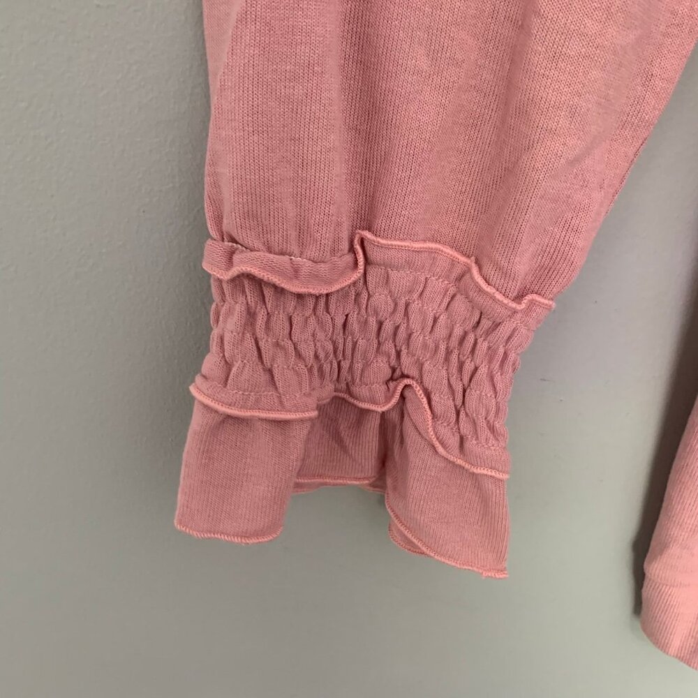 NEW Suzanne Betro Top Women 4X Pink Crisscross V-Neck Smocked Cuff Long Sleeve - Picture 5 of 10